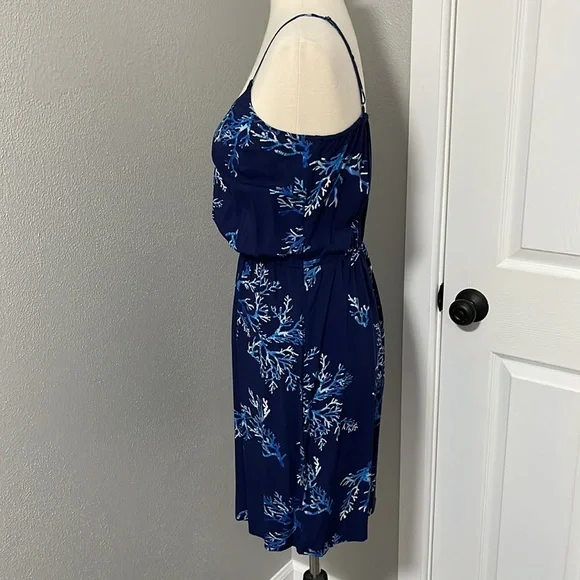 Old Navy Coral Print Spaghetti Strap Sleeveless Mini Dress - Picture 4 of 16